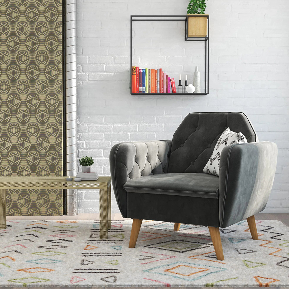 Foam Living Room Velvet Chair - Image 3