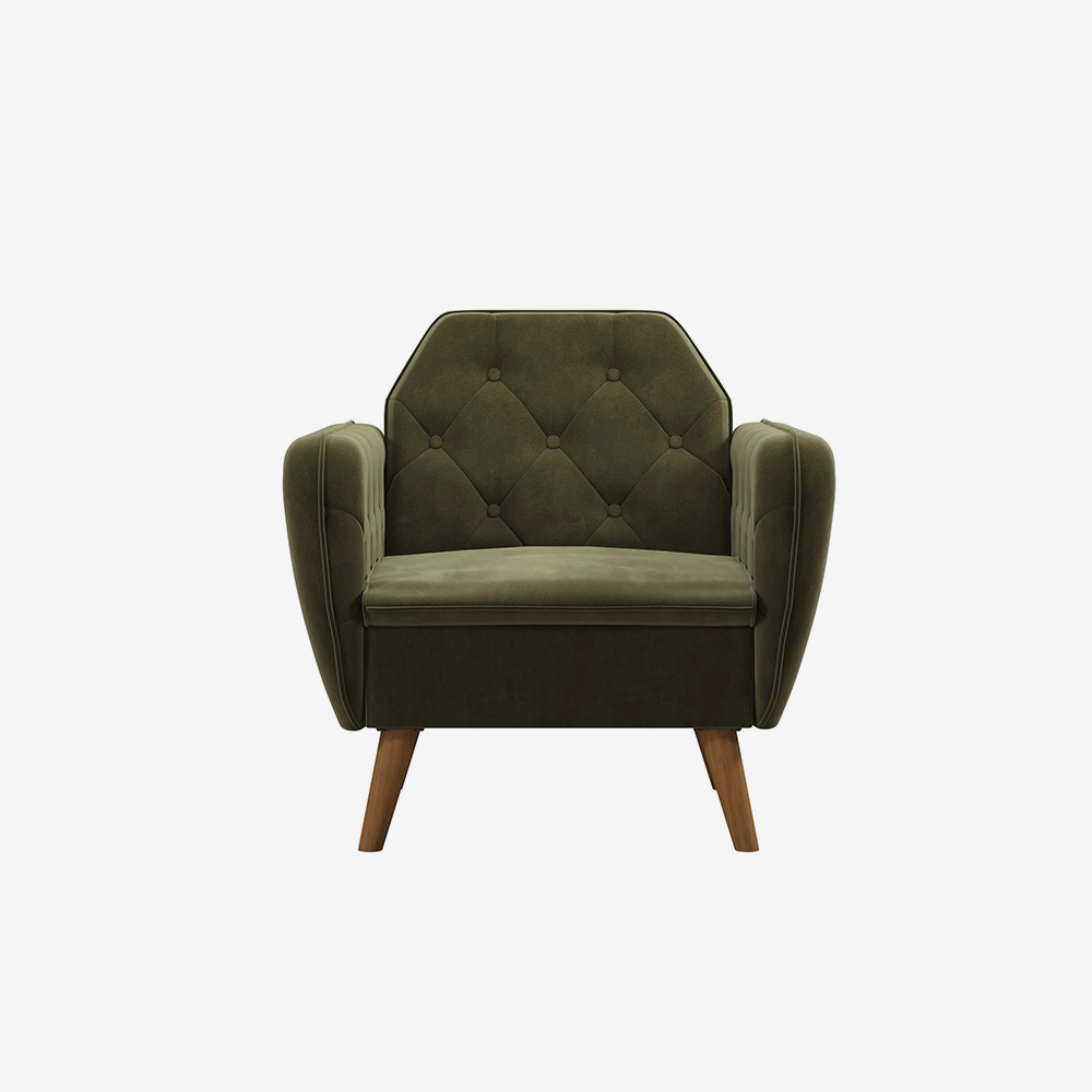 Foam Living Room Velvet Chair - Image 4