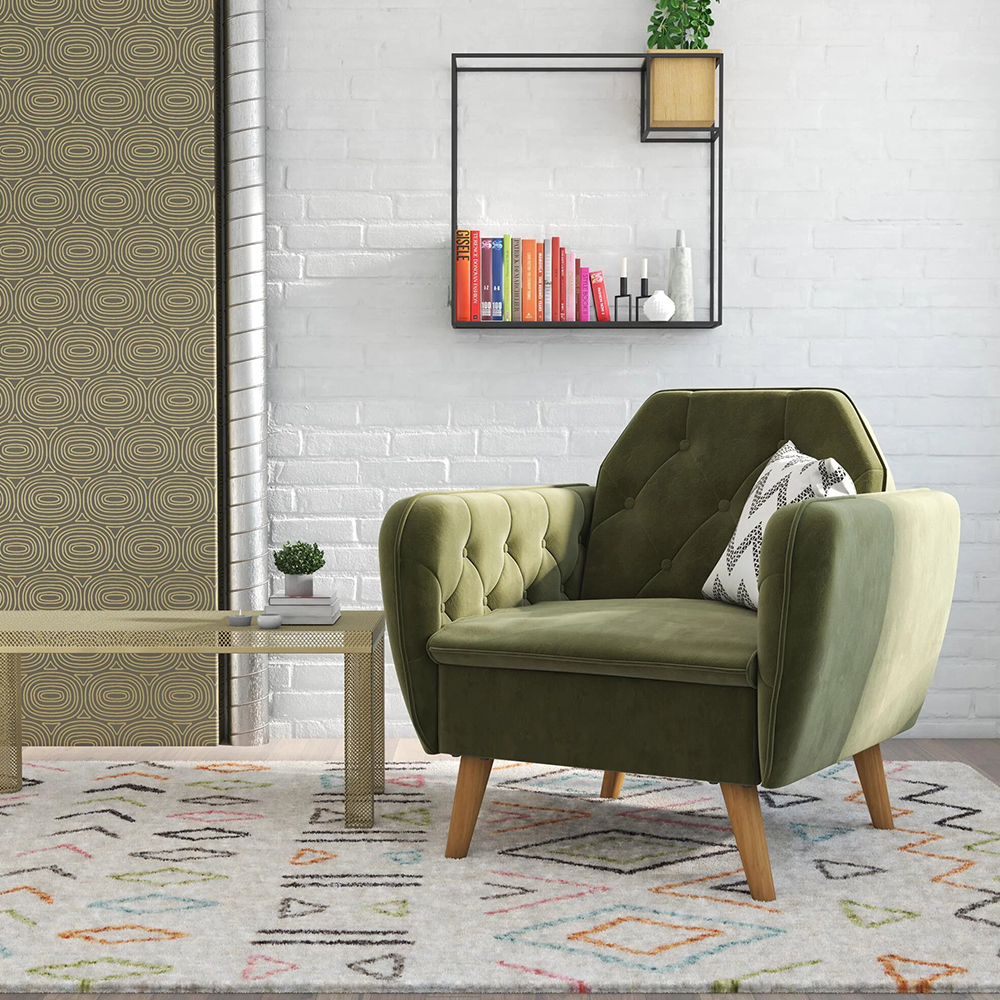 Foam Living Room Velvet Chair - Image 6